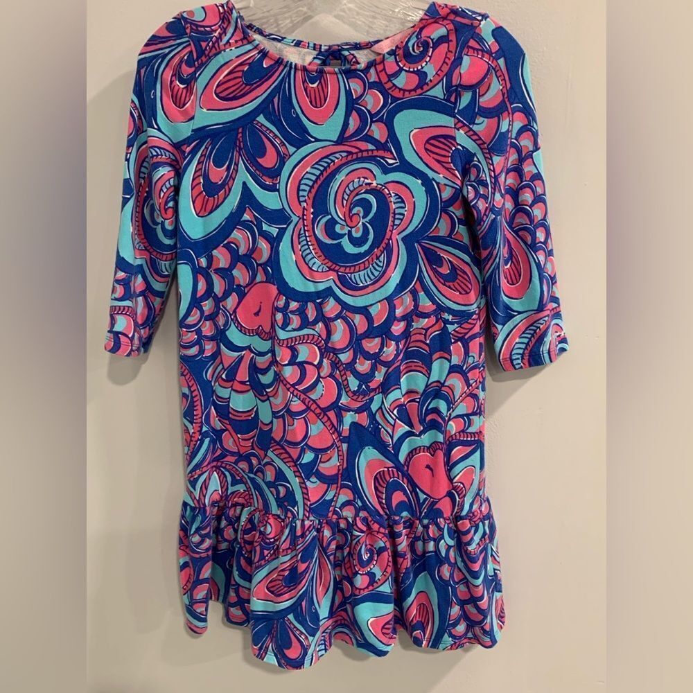 Lilly Pulitzer Girls Dress in Blue and Pink Size 12-14